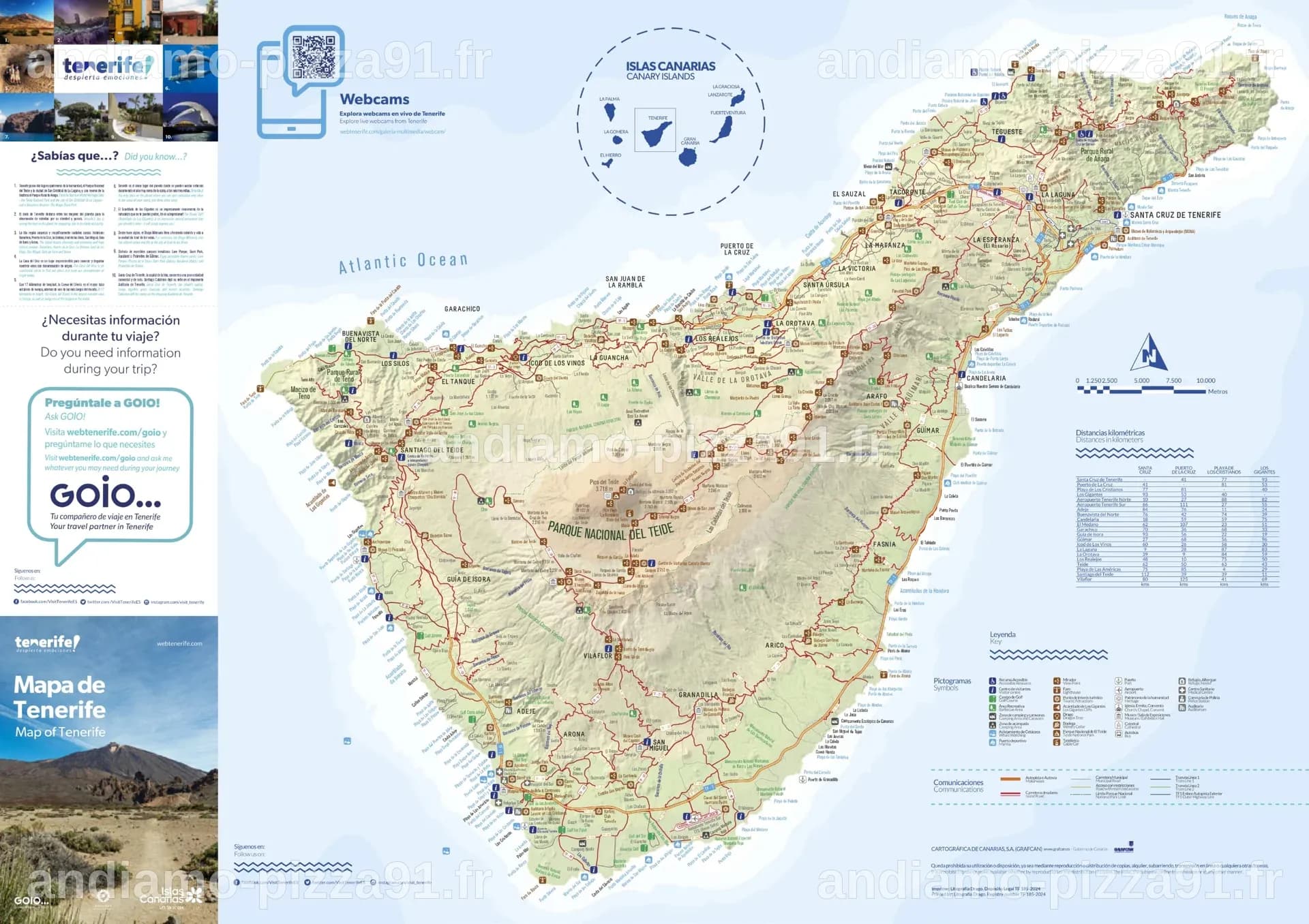 Cartes et plans détaillés de Tenerife