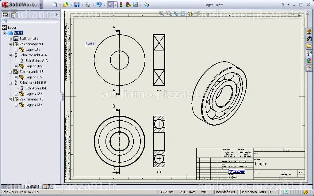 Darstellung Wälzlager in Zeichnung (DS SolidWorks/SolidWorks) - Foren ...